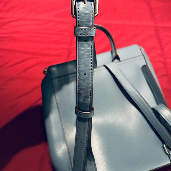 DKNY Essentials Leather Backpack in Slate Blue main image 4